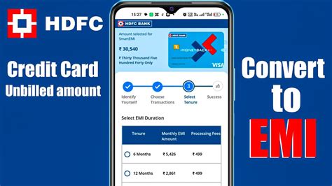 smart emi hdfc credit card|how to convert billed amount emi hdfc.